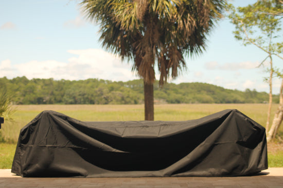 A 10' joggling board covered with The Joggle Factory cover.  The joggling board is overlooking the marsh on Edisto Island, SC.