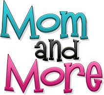 Mom and More Logo with white background.  